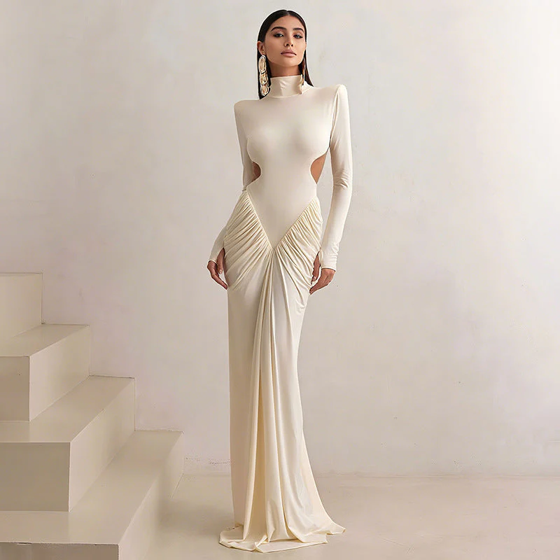 Sexy High Neck Backless Maxi Dress