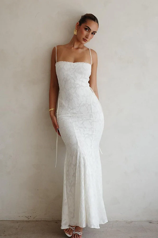 Sexy Spaghetti Strap Back Lace Up Formal Dress - Image 4