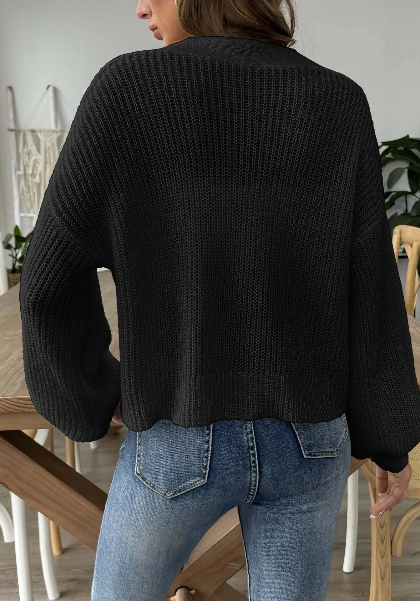 Short Knit Long Sleeve Cardigans - Image 8