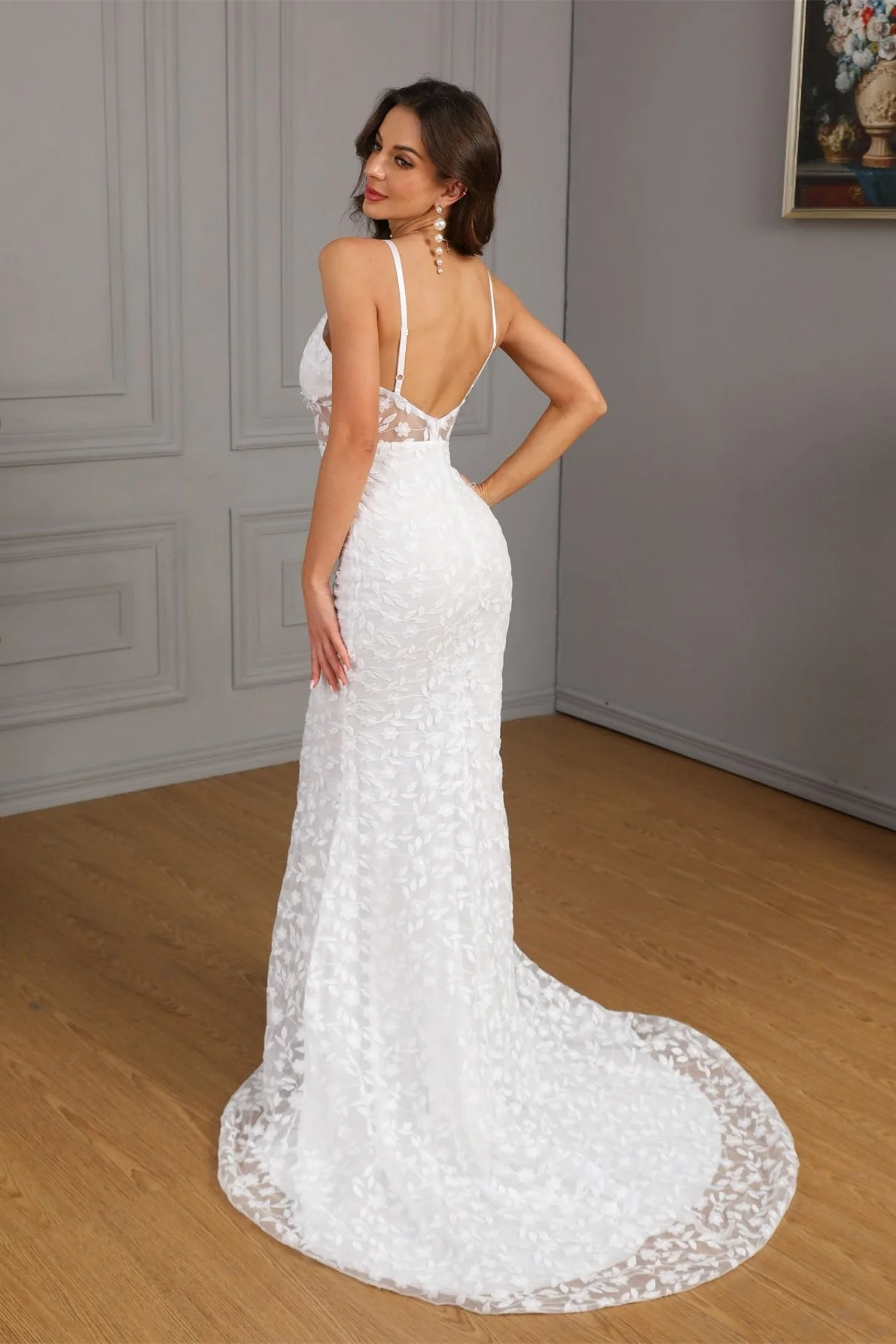 Sleeveless Train Bodycon Formal Dress - Image 5