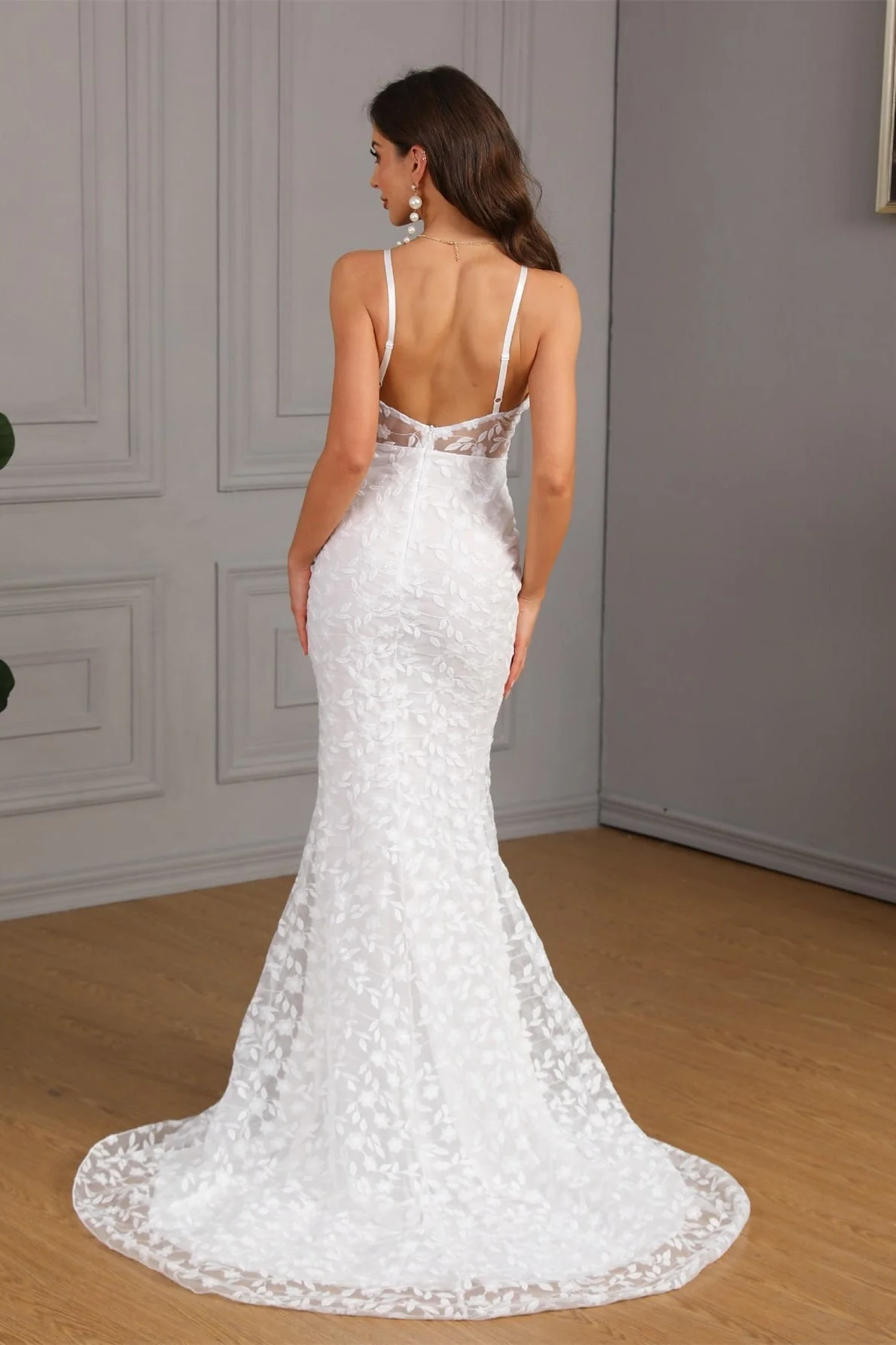 Sleeveless Train Bodycon Formal Dress - Image 6
