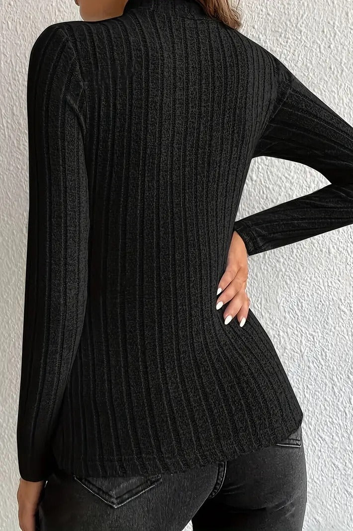 Slim Fit Mock Neck Knit Sweater - Image 8