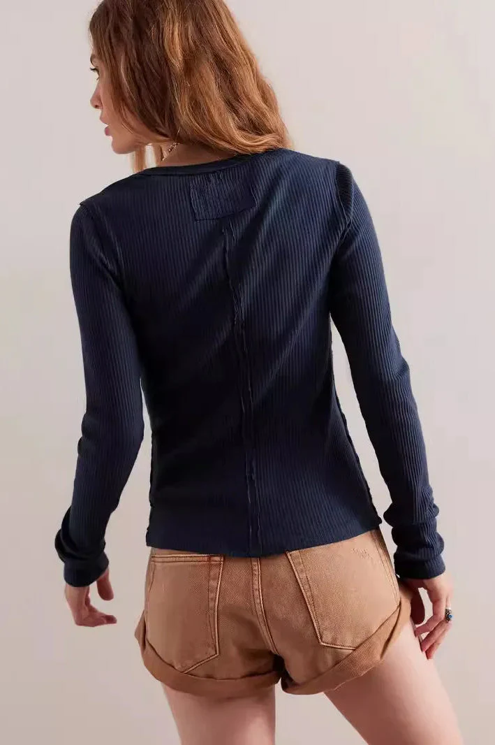 Slim Long Sleeve Ribbed Cardigan - Image 2
