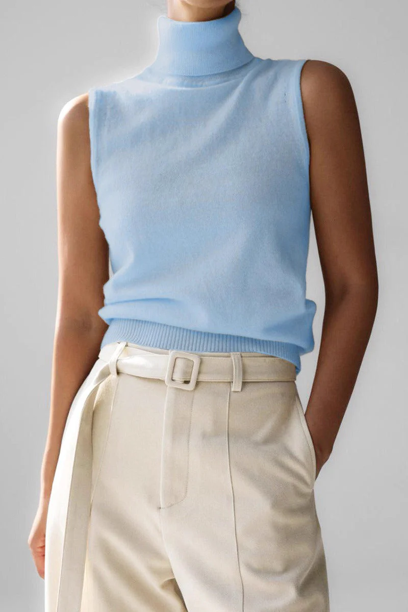 Slim Turtleneck Knit Top - Image 18