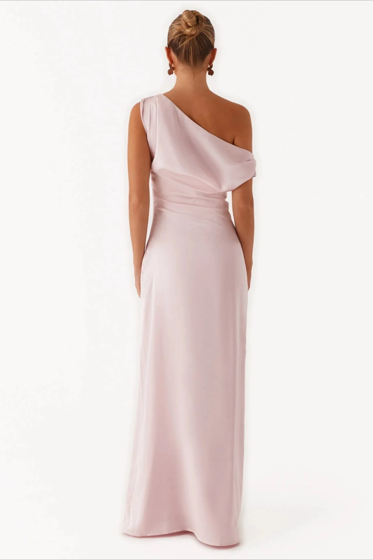 Solid Asymmetric Neckline Formal Dress - Image 22