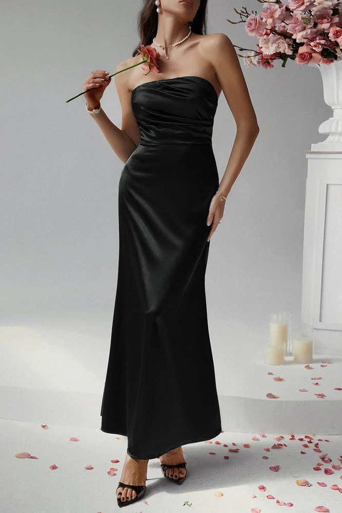 Solid Bustier Bodycon Gown Formal Dress - Image 15