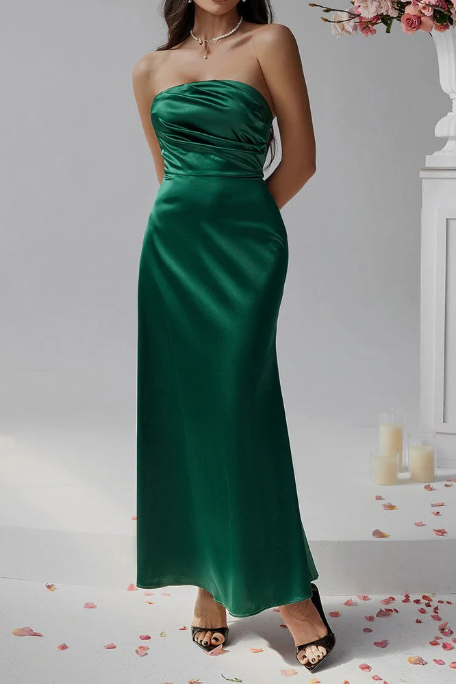 Solid Bustier Bodycon Gown Formal Dress - Image 9