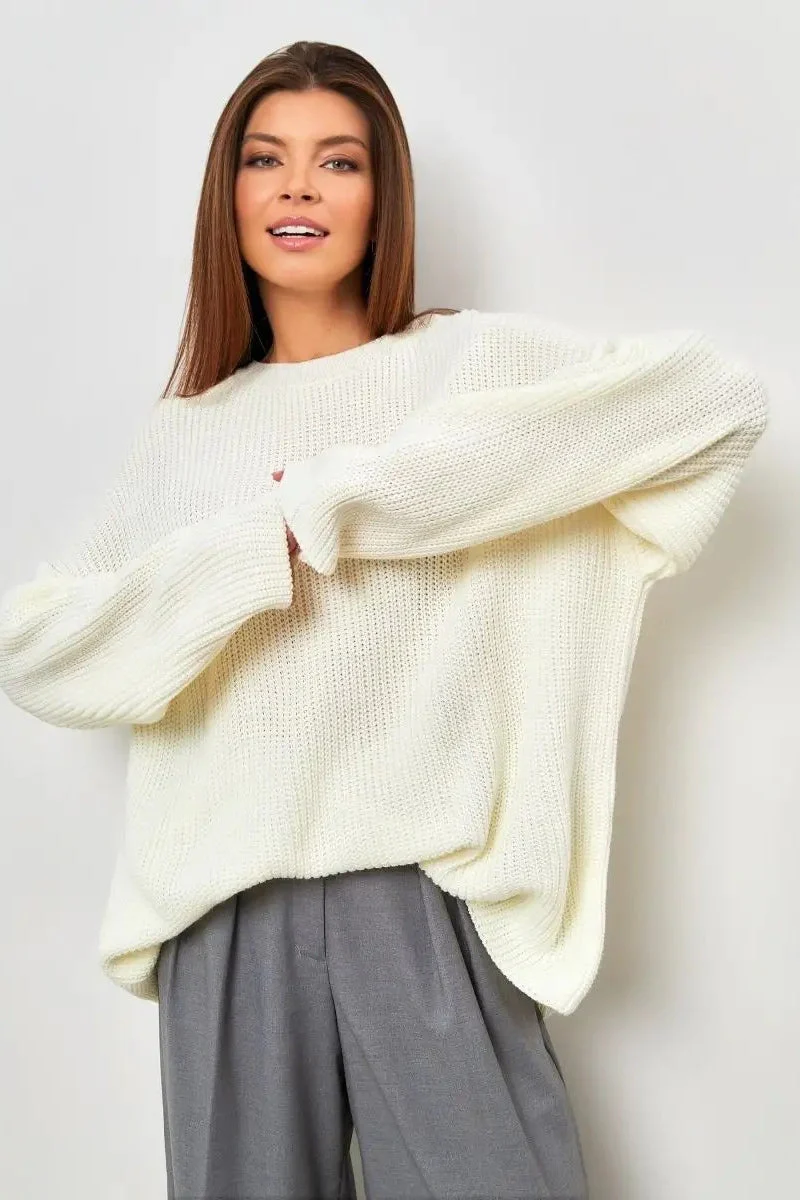 Solid Knit Crewneck Pullover Sweater - Image 33