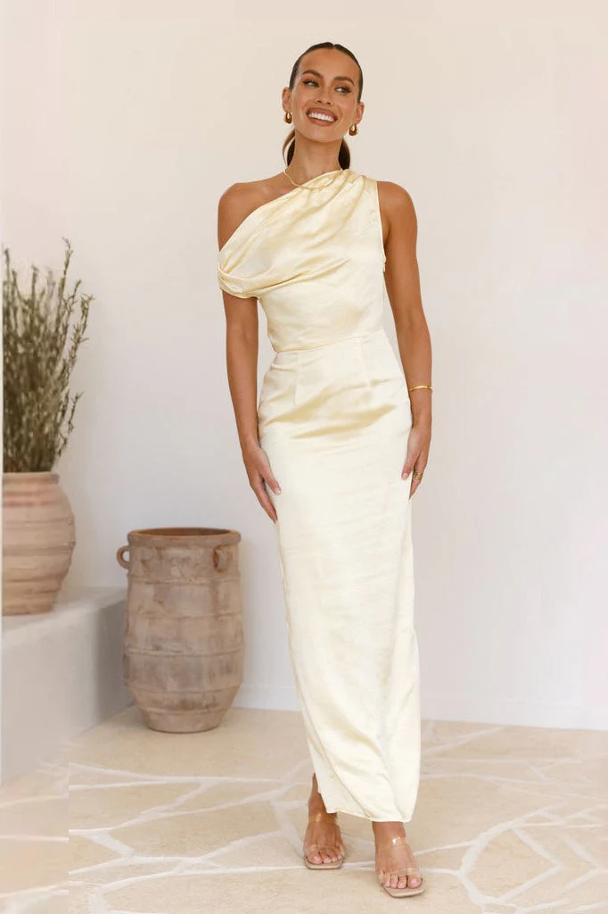 Solid Sleeveless Asymmetric Formal Dress - Image 19