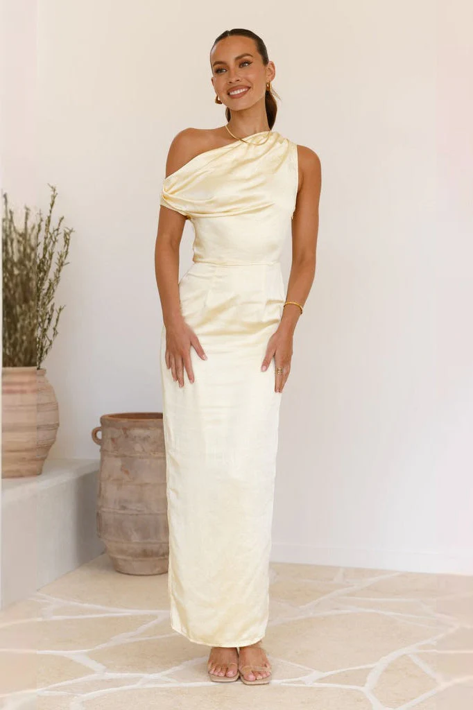 Solid Sleeveless Asymmetric Formal Dress - Image 20