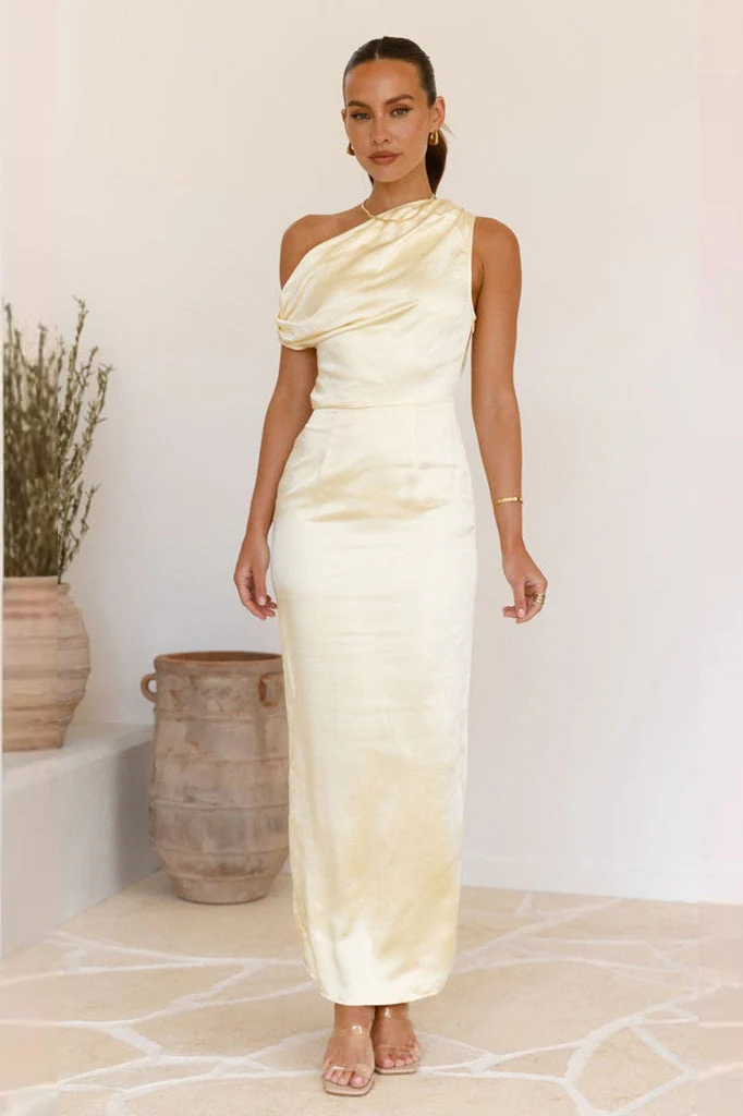Solid Sleeveless Asymmetric Formal Dress - Image 22