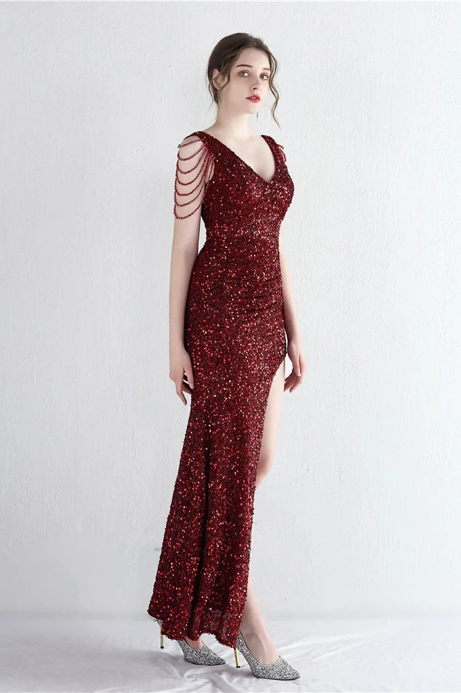 Statement Bead Mermaid Gown Formal Dress - Image 13
