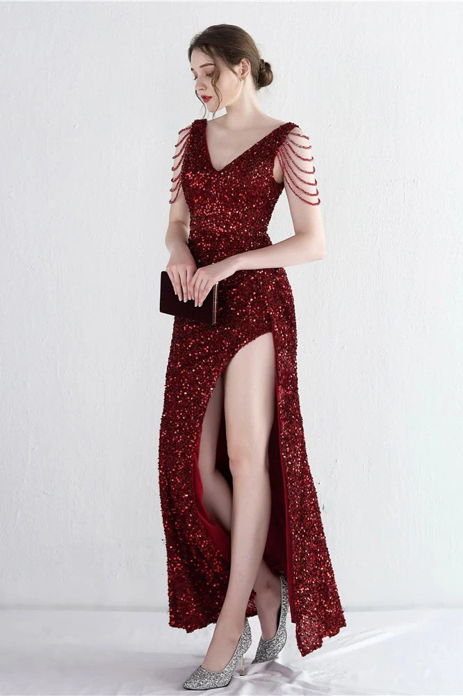 Statement Bead Mermaid Gown Formal Dress - Image 15