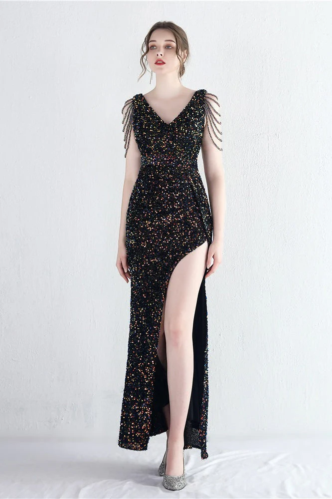 Statement Bead Mermaid Gown Formal Dress - Image 2