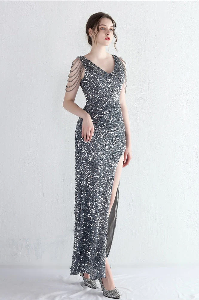 Statement Bead Mermaid Gown Formal Dress - Image 21