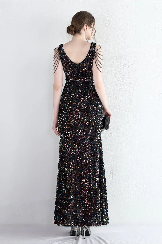 Statement Bead Mermaid Gown Formal Dress - Image 6