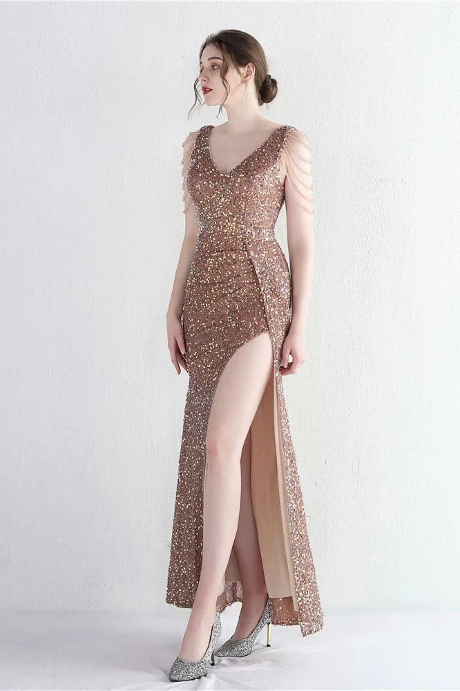 Statement Bead Mermaid Gown Formal Dress - Image 8