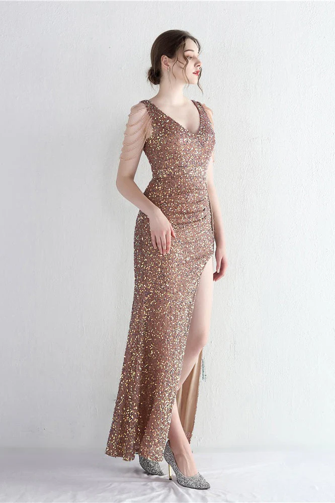Statement Bead Mermaid Gown Formal Dress - Image 9