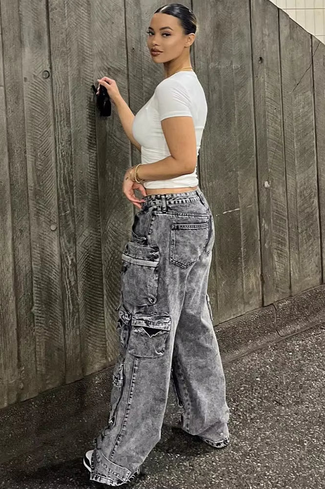 Straight Leg Utility Cargo Pants - Image 5