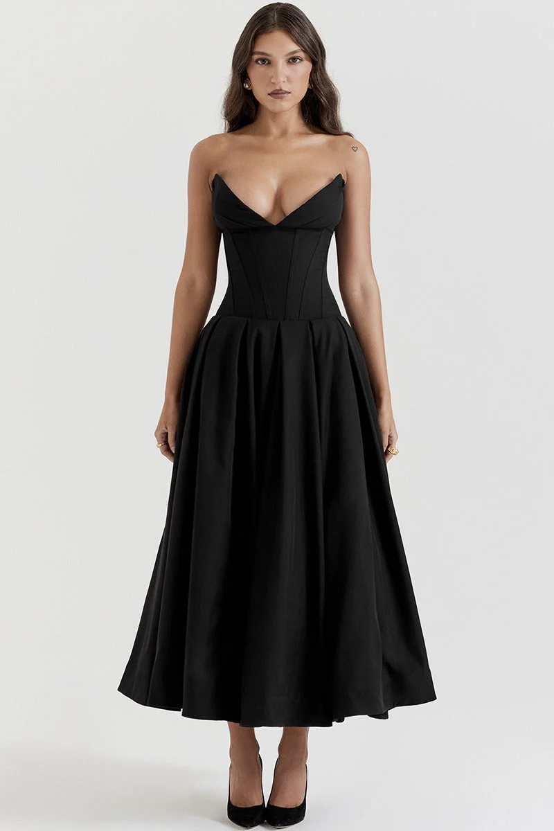 Strapless Corset A-Line Party Dress