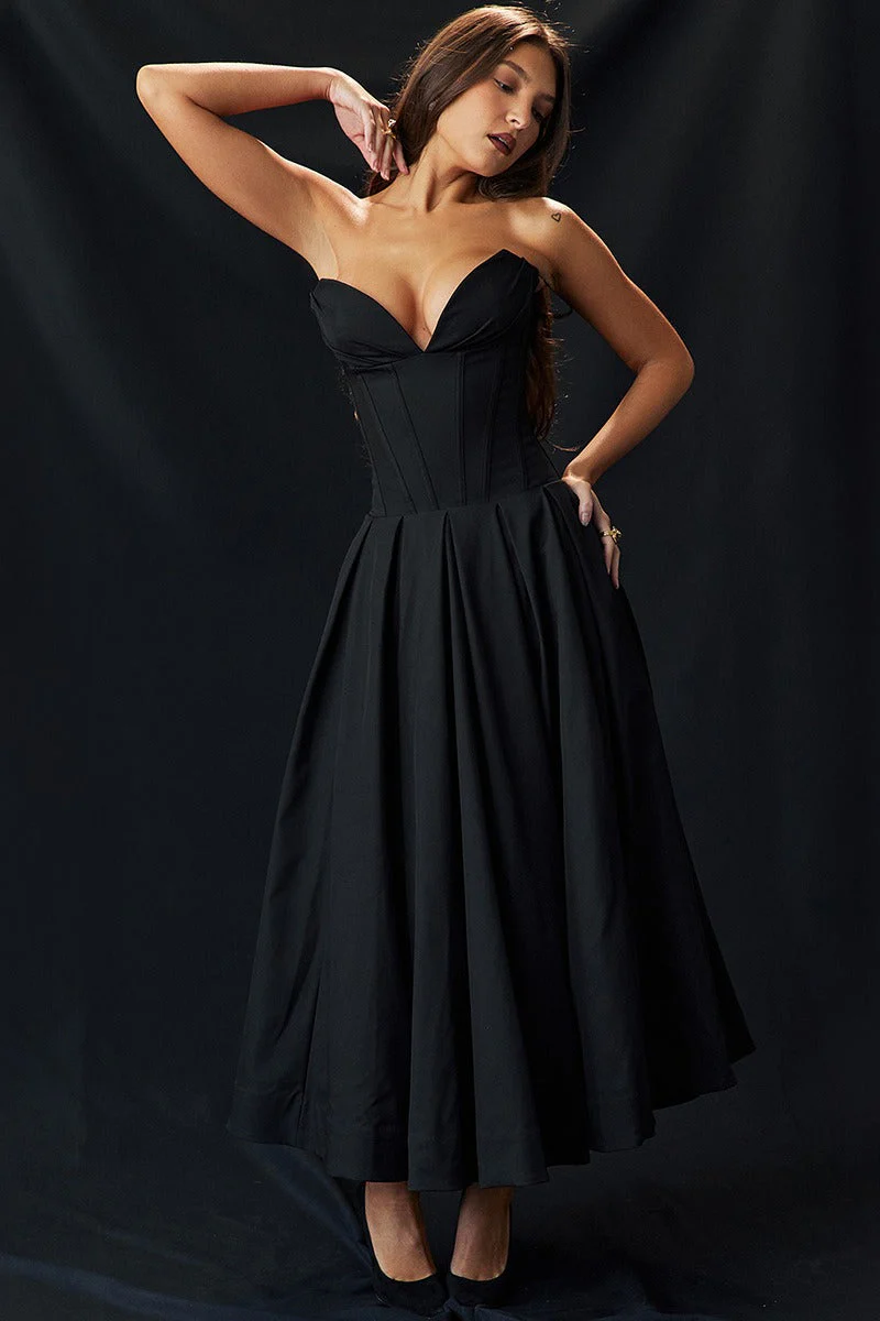 Strapless Corset A-Line Party Dress - Image 7