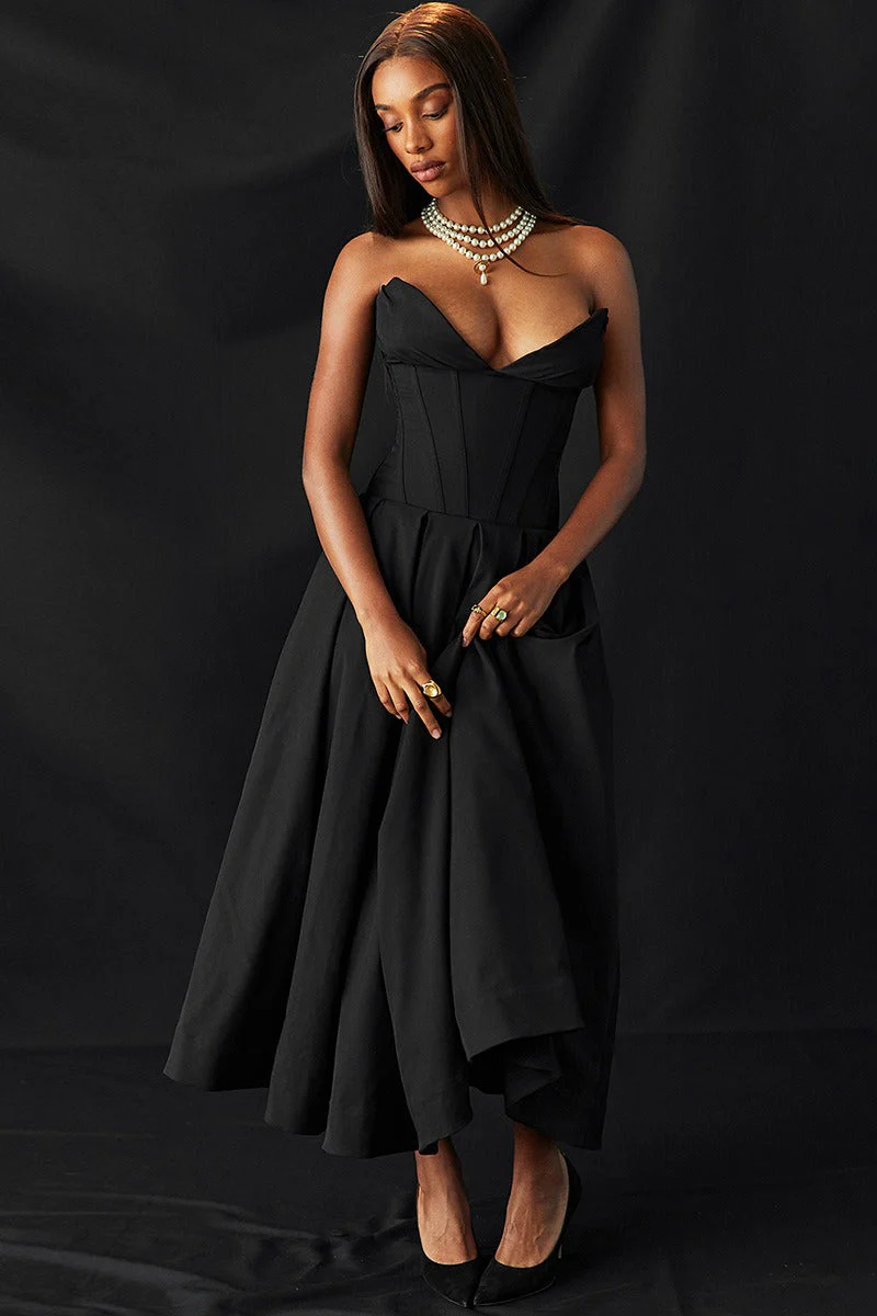 Strapless Corset A-Line Party Dress - Image 8