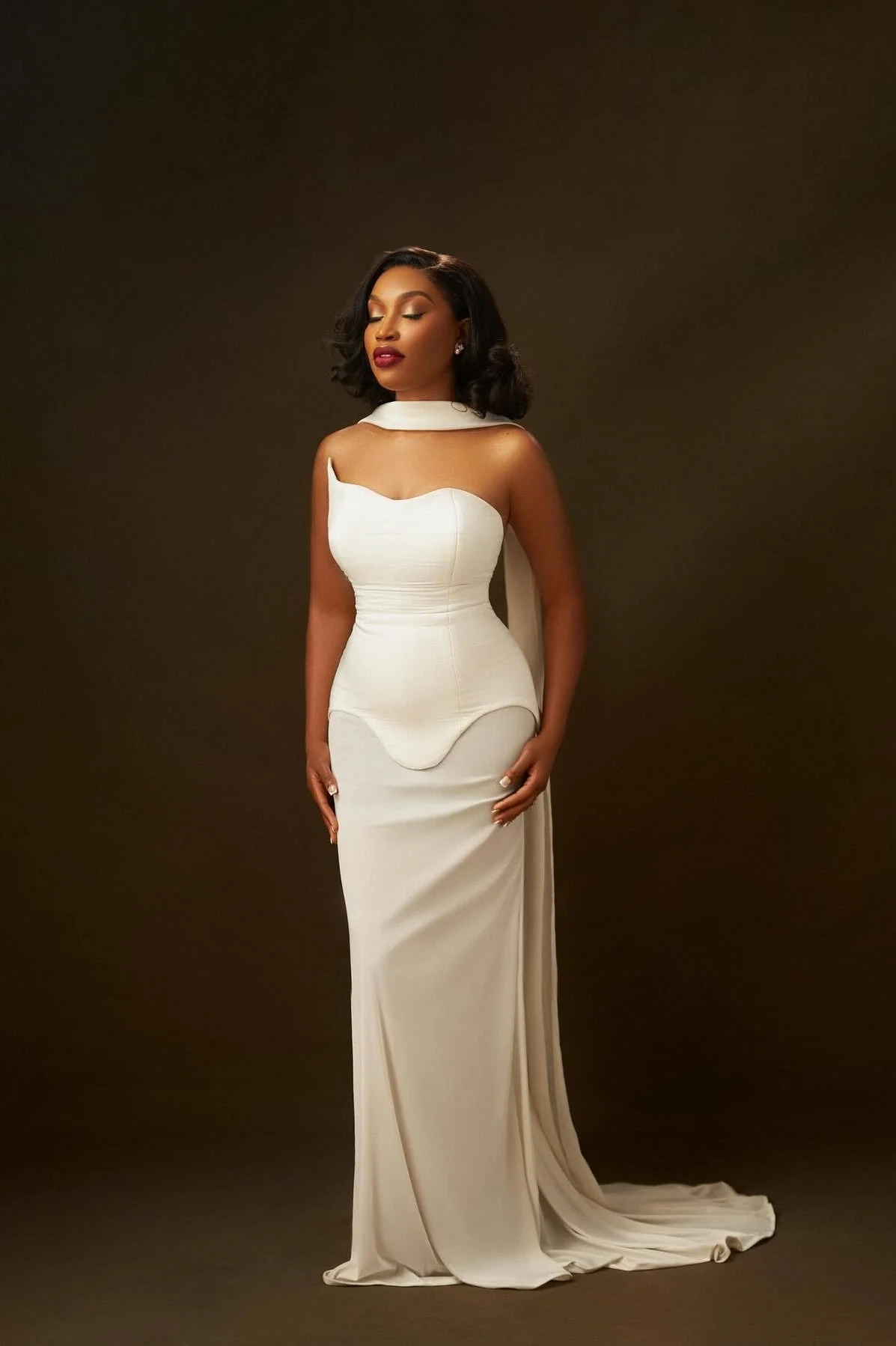 Stretch Tulle Bandage Mesh Formal Dress - Image 13