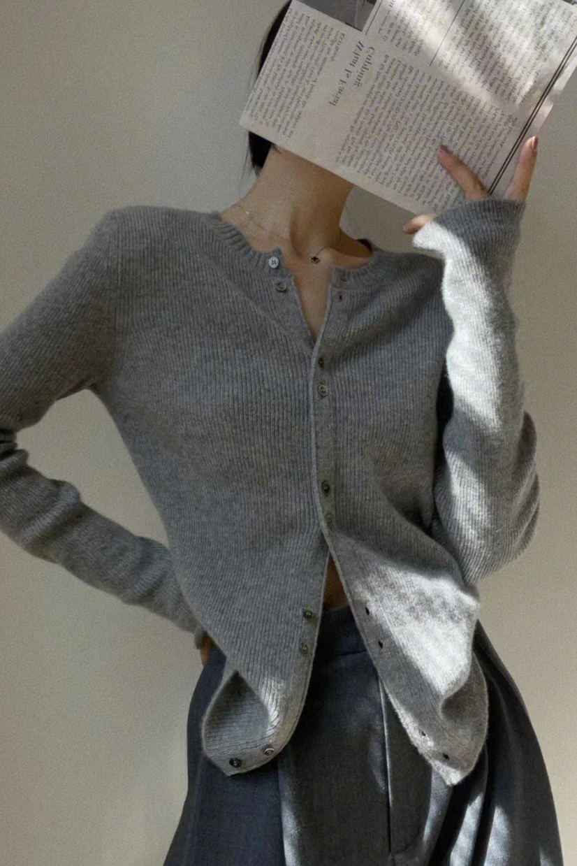 Tailored Knit Cardigan - Image 2