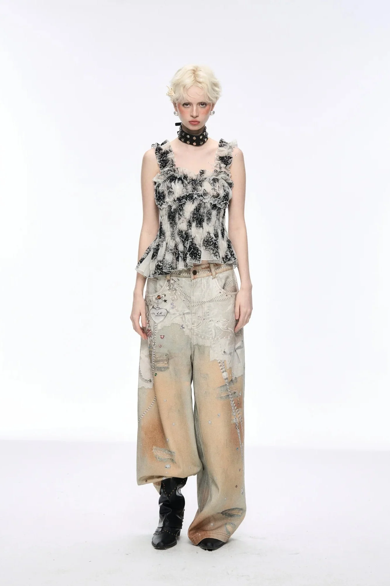 Tie Dye Baggy Wide Leg Denim Jeans - Image 13