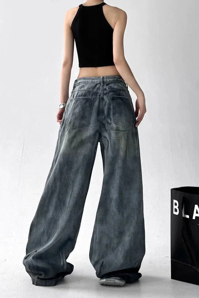 Tie Dye Ripped Wide Leg Jeans - Image 13