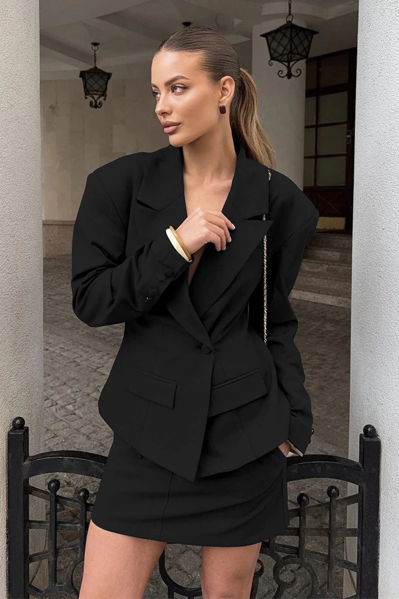 Tie-Waist Cropped Blazer - Image 10