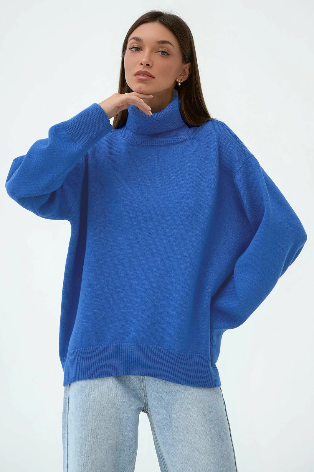 Turtleneck Loose Knit Pullover Sweater - Image 12