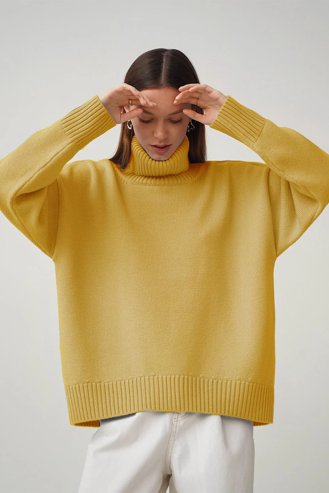 Turtleneck Loose Knit Pullover Sweater - Image 28