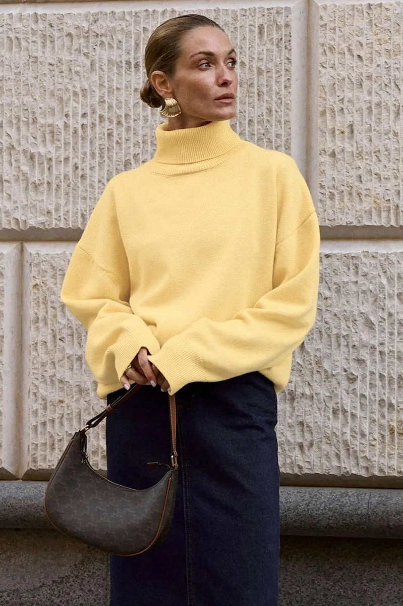 Turtleneck Loose Knit Pullover Sweater - Image 5
