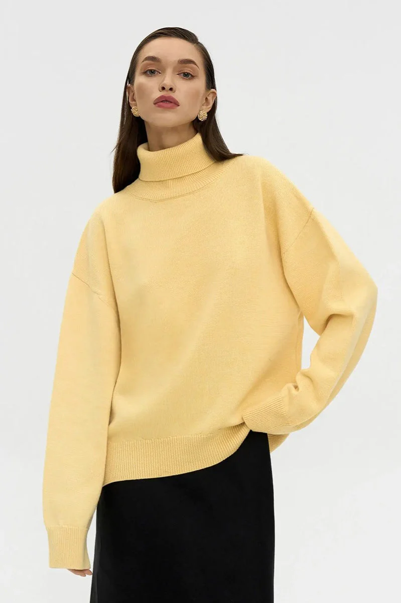 Turtleneck Loose Knit Pullover Sweater - Image 8