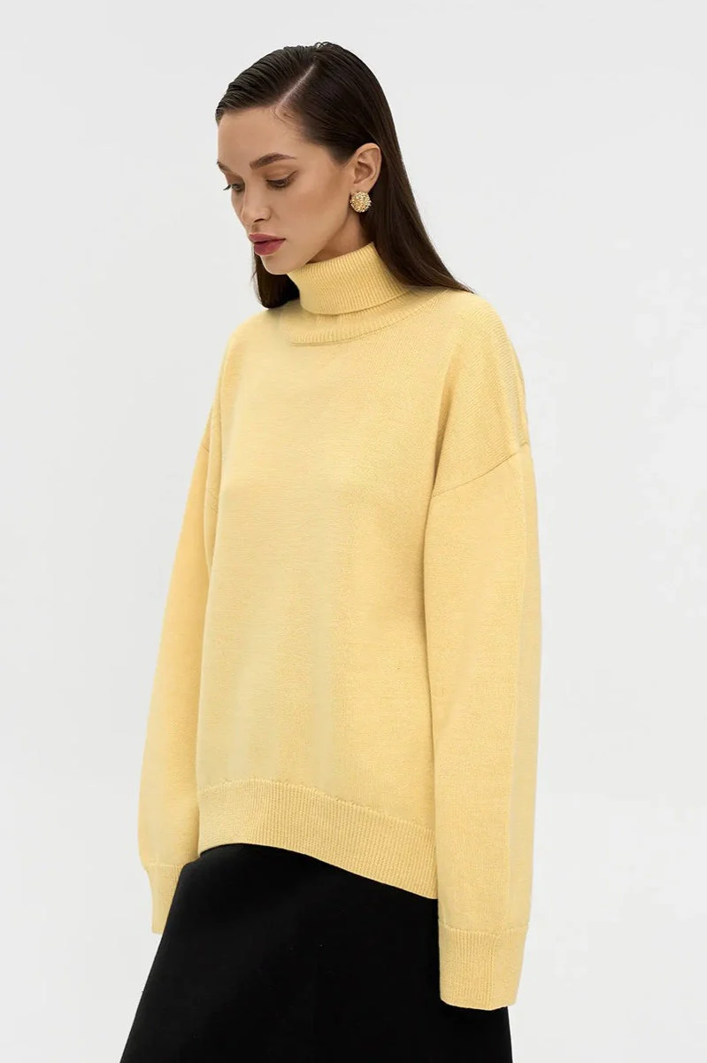 Turtleneck Loose Knit Pullover Sweater - Image 9