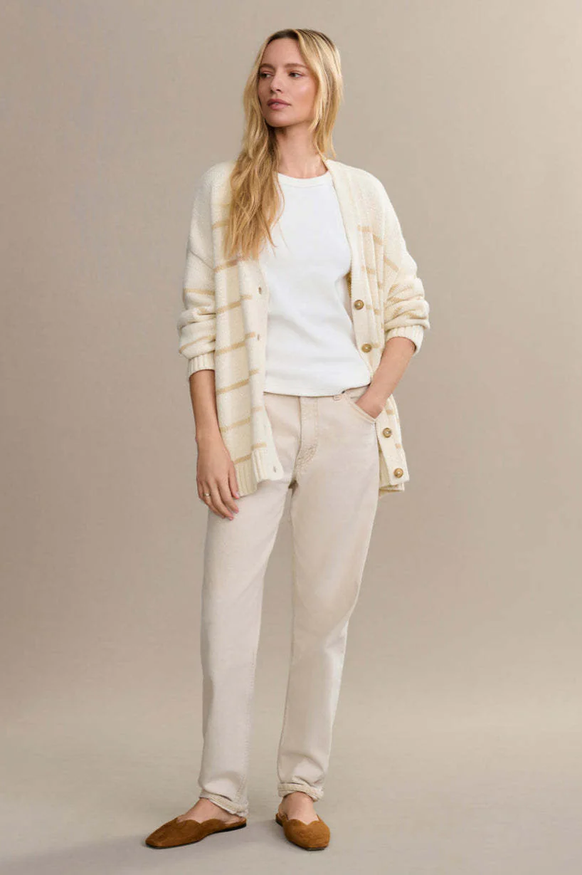 V-Neck Striped Cotton Sweater - Image 42