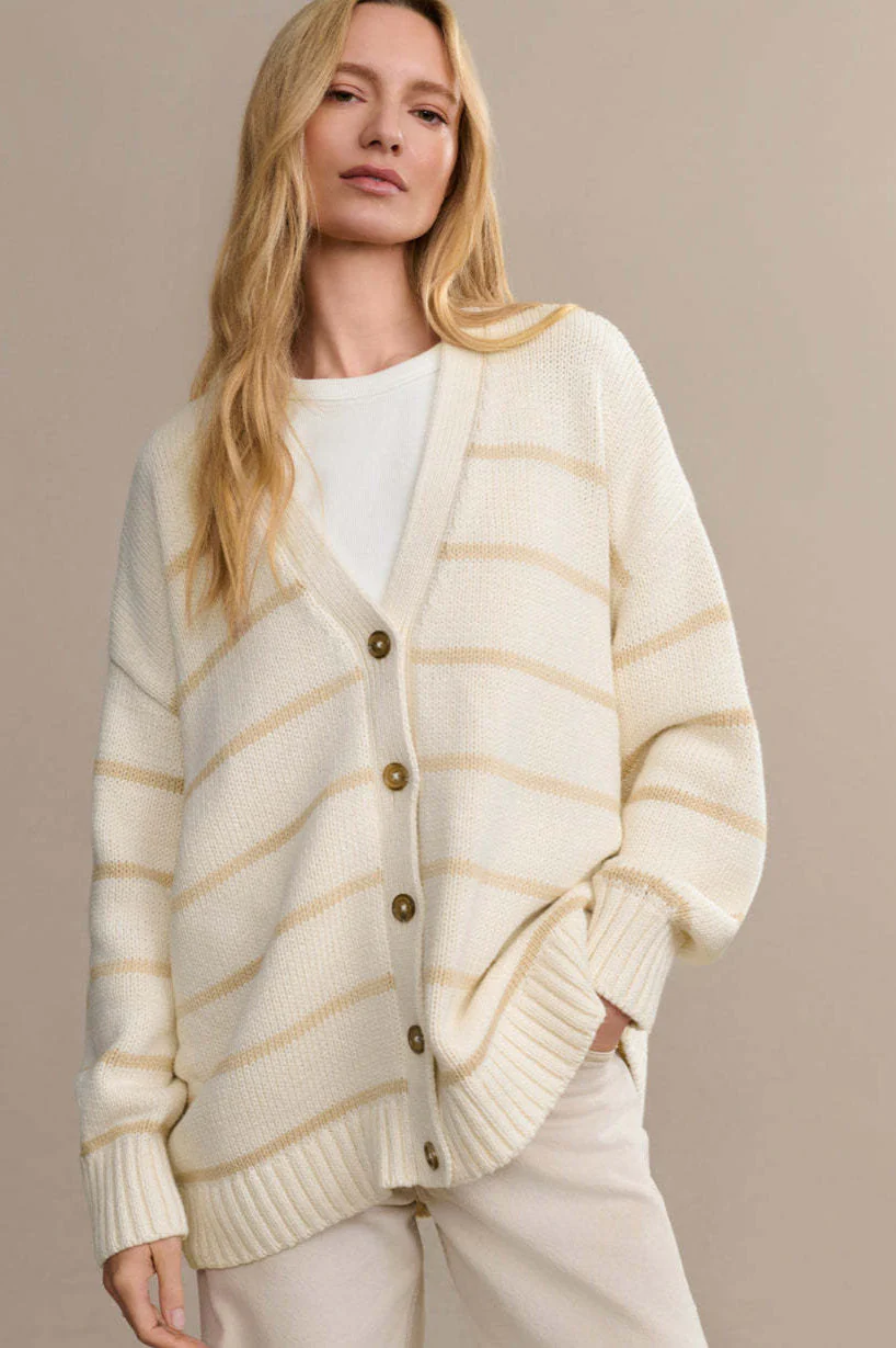 V-Neck Striped Cotton Sweater - Image 6