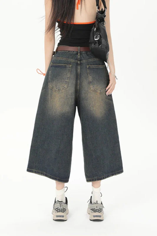Vintage Y2K Loose Cropped Jeans - Image 4