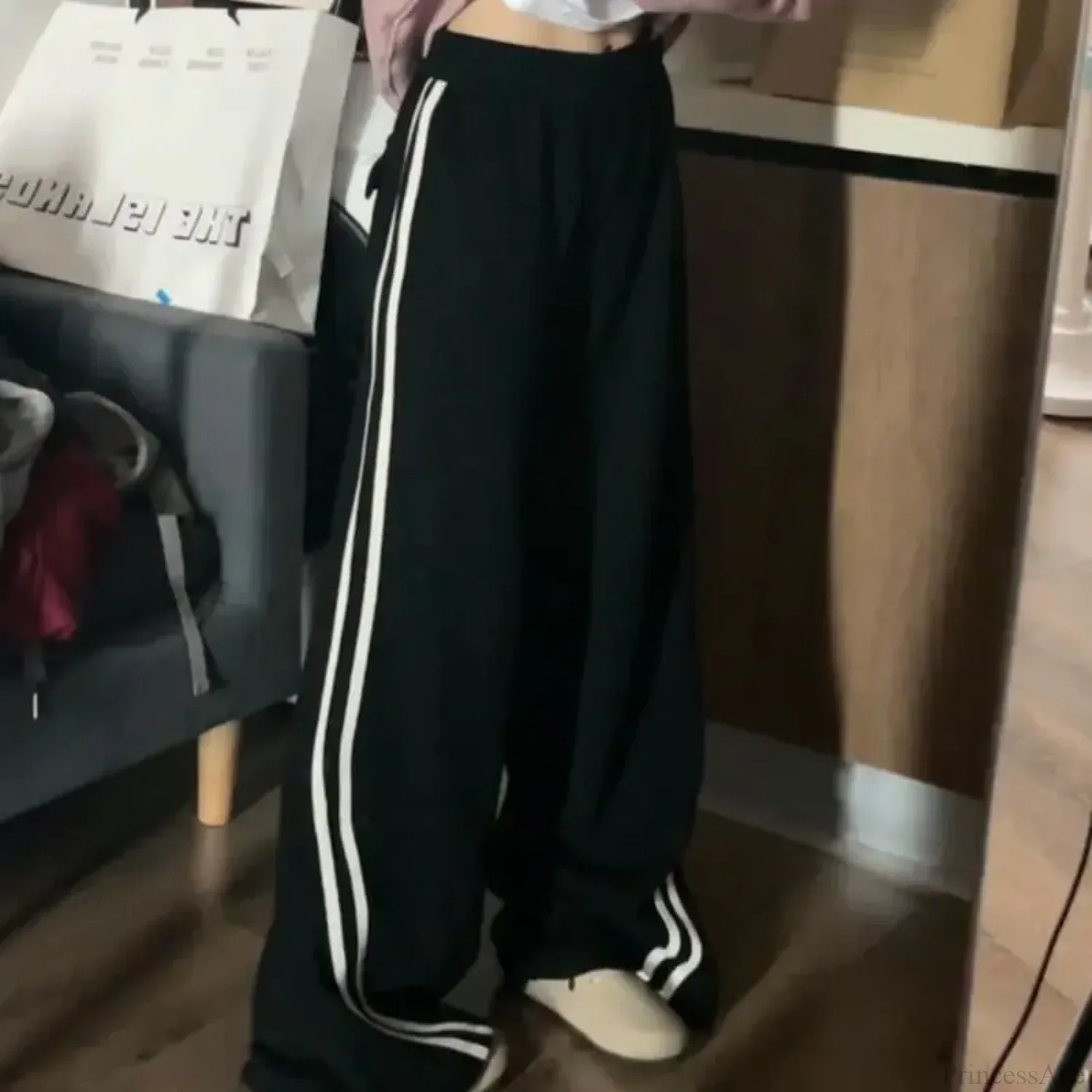 Fleece Striped Winter Sweatpants Pants - Image 3