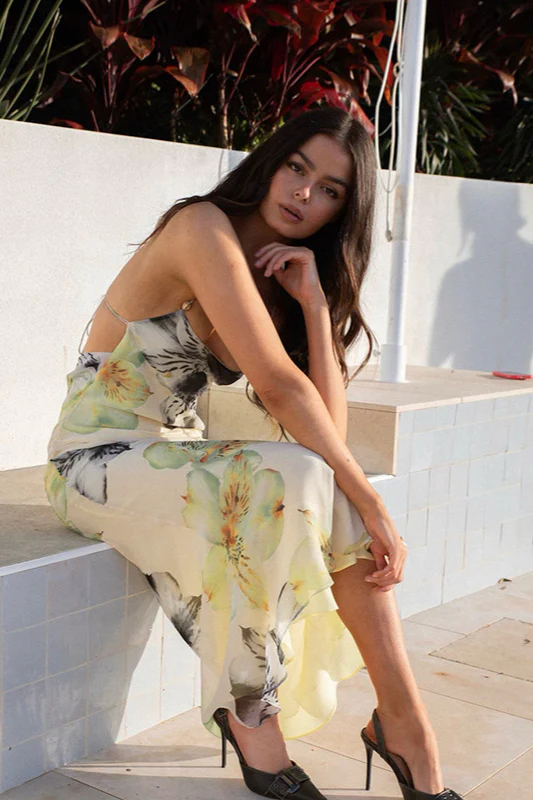 Floral Backless Vacation Cami Party Dress - Image 8