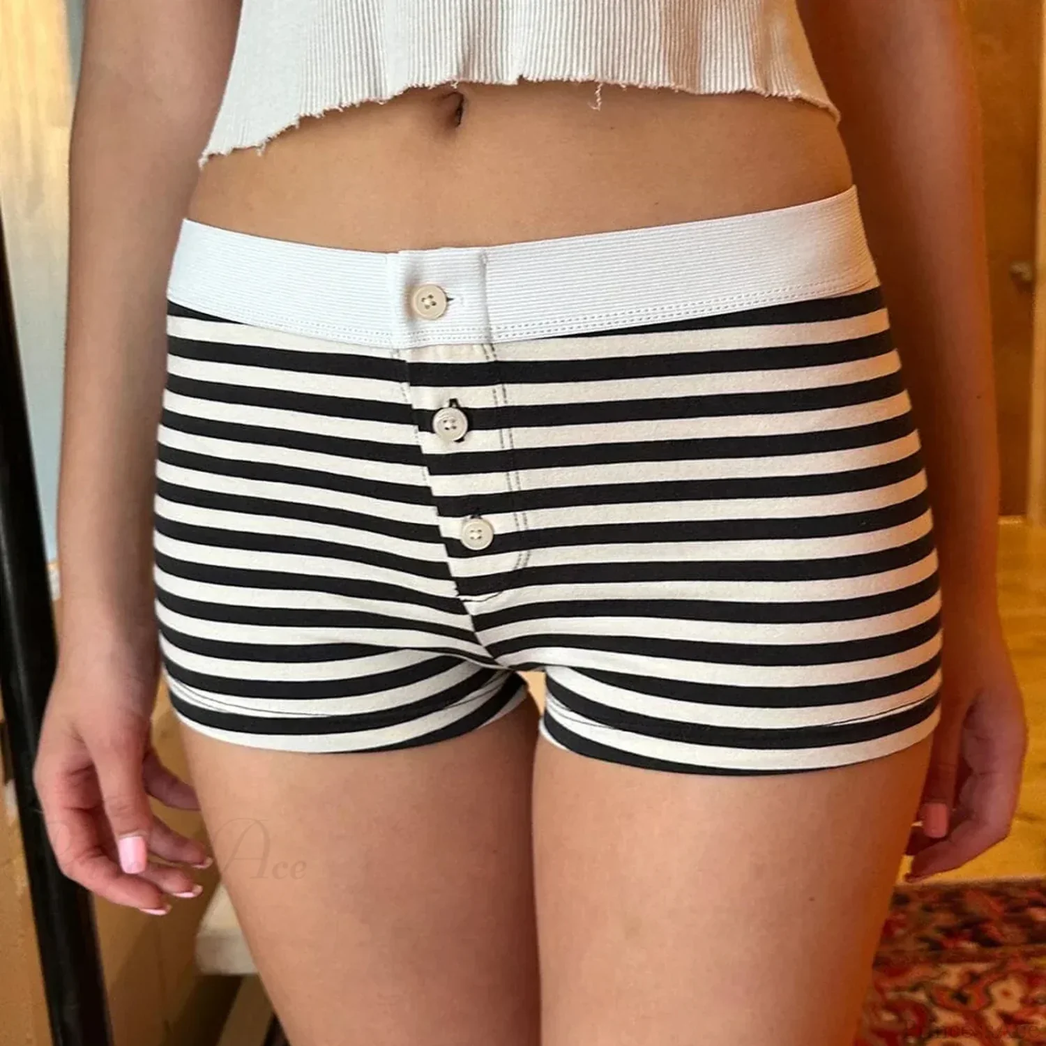 Floral Button Low-Rise Short - Image 6