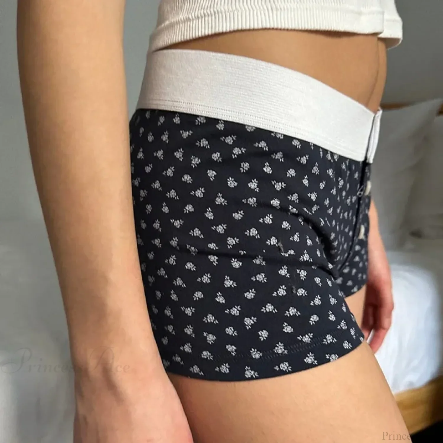 Floral Button Stretch Lounge Short - Image 2
