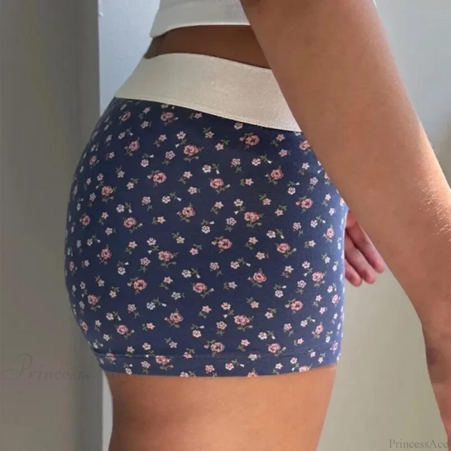 Floral Button Stretch Lounge Short - Image 4