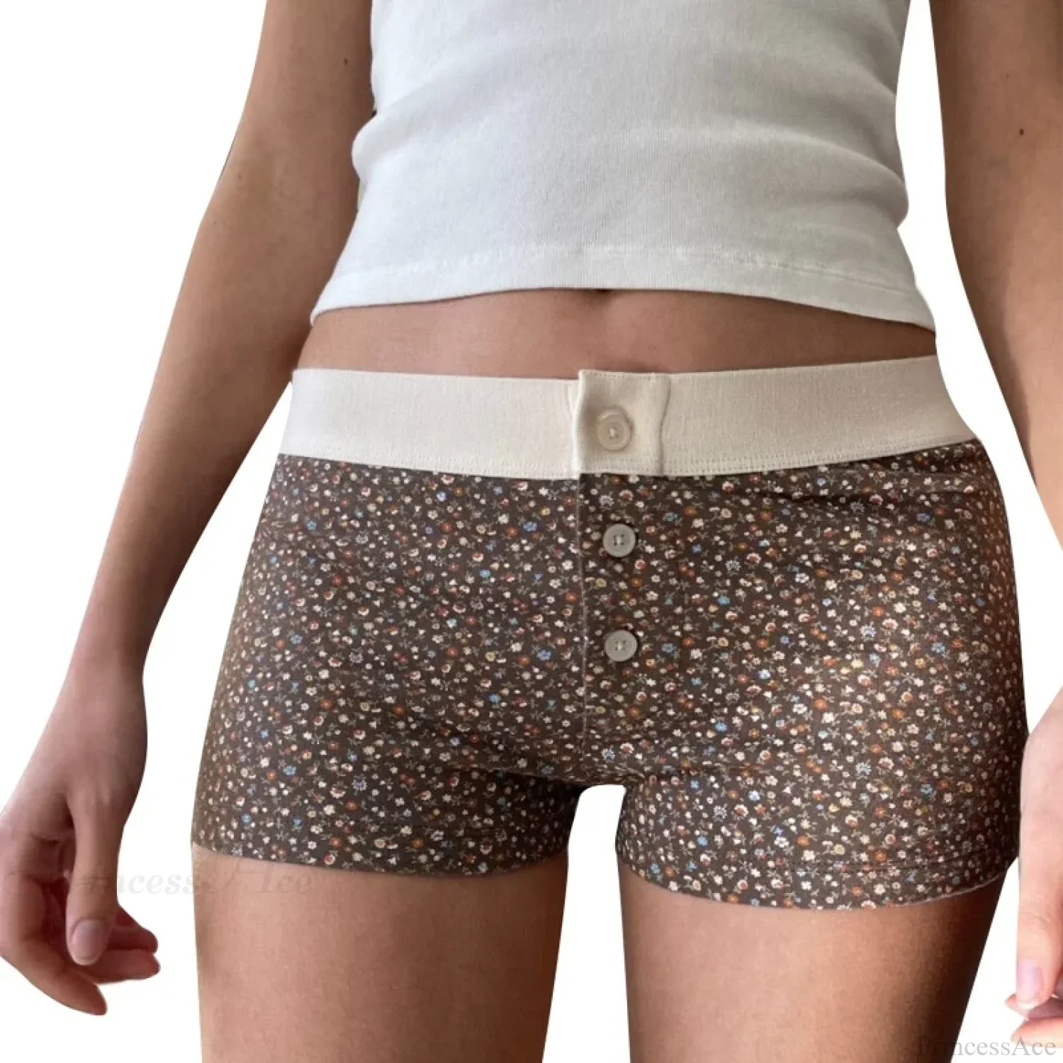 Floral Button Stretch Lounge Short - Image 9
