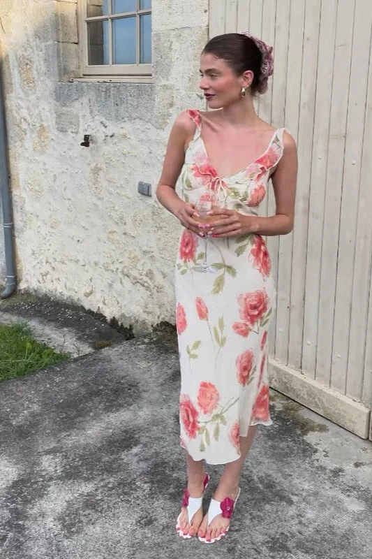 Floral Cami A-Line Maxi Dress - Image 4