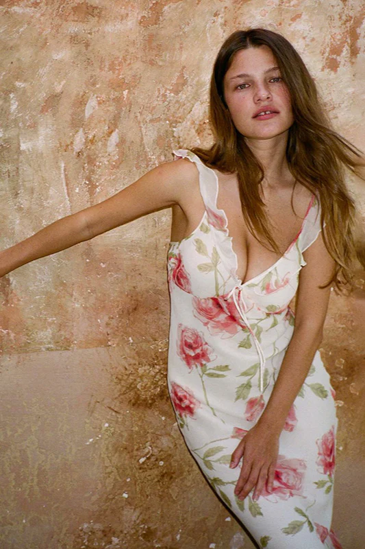 Floral Cami French Style Party Dress - Image 6