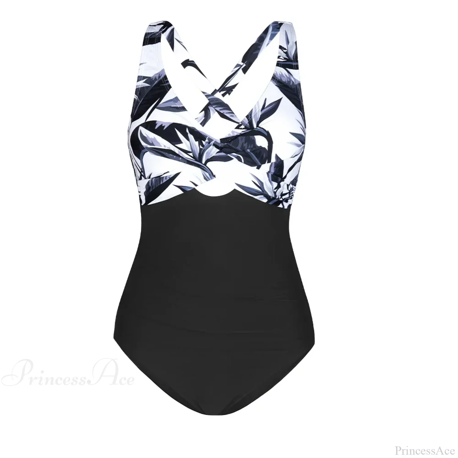 Floral Cut Out Back Tie One Piece Set - Image 2