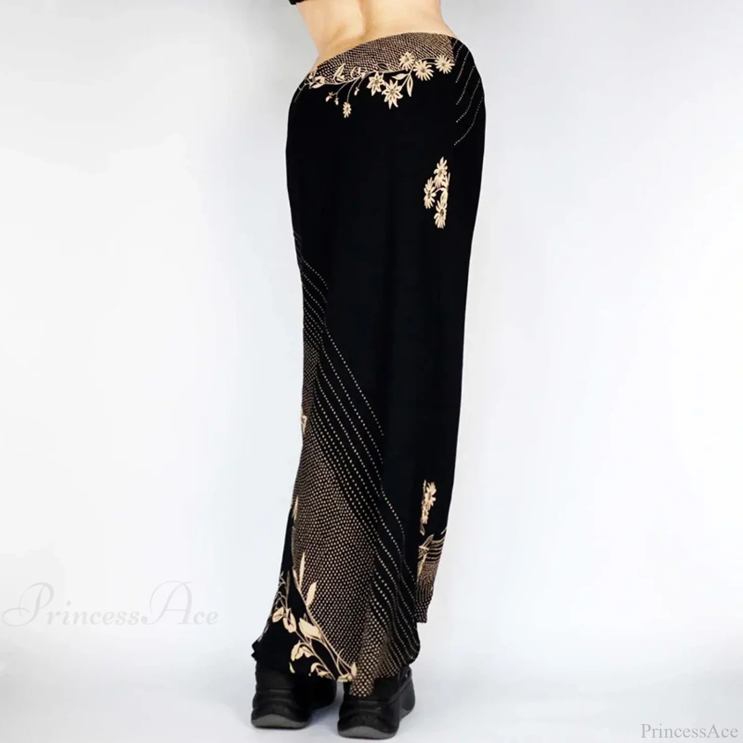 Floral Print Long Retro Low Rise Straight Midi Skirt - Image 4