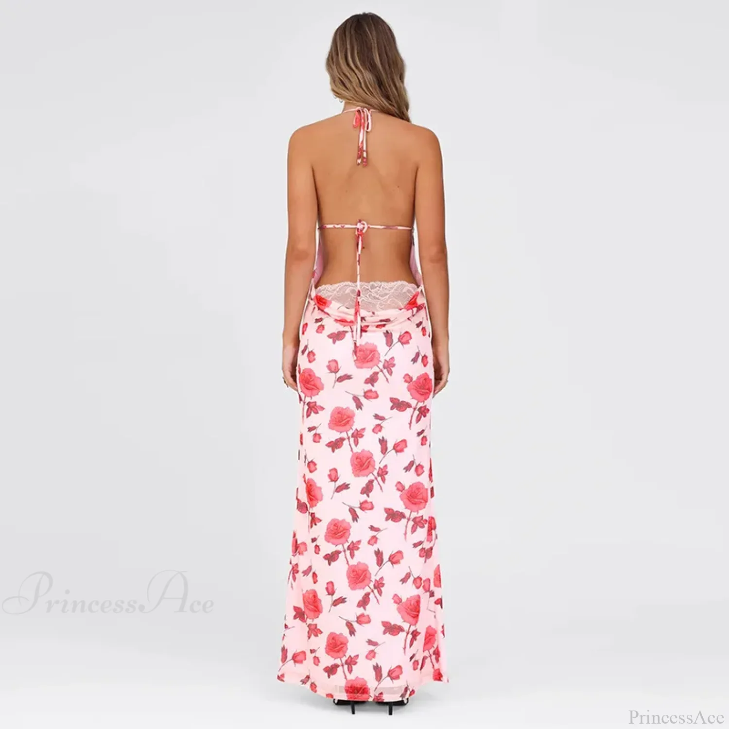 Floral Print Slim Maxi Vacation Dress - Image 4